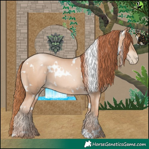 Horse Color:White Spotted Sable Champagne Pearl 