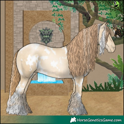 Horse Color:White Spotted Sable Cream Champagne Pearl 