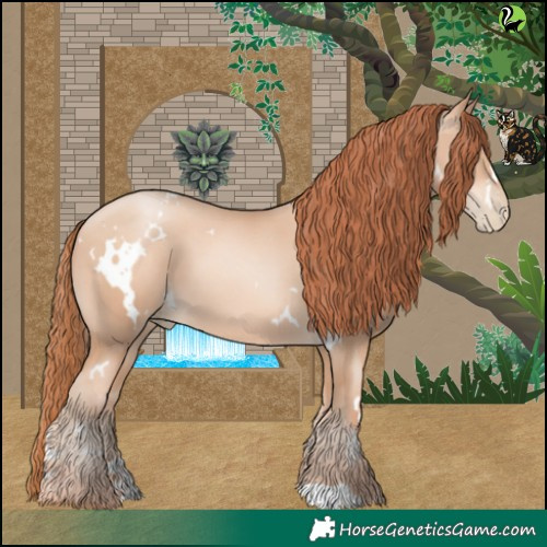Horse Color:White Spotted Sable Champagne Pearl 