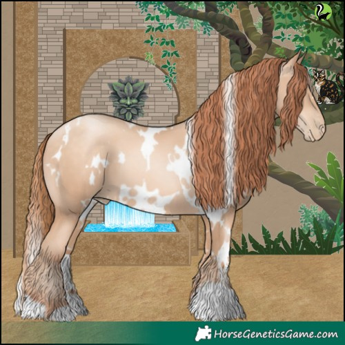 Horse Color:White Spotted Sable Champagne Pearl 