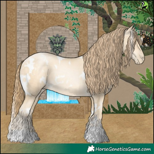 Horse Color:White Spotted Sable Cream Champagne Pearl 