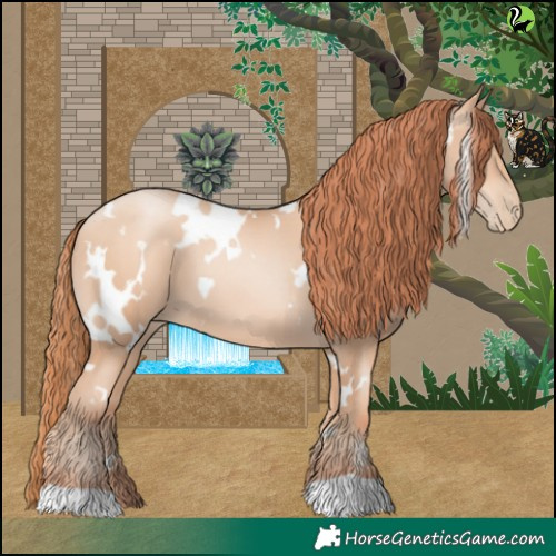 Horse Color:White Spotted Amber Champagne Pearl 