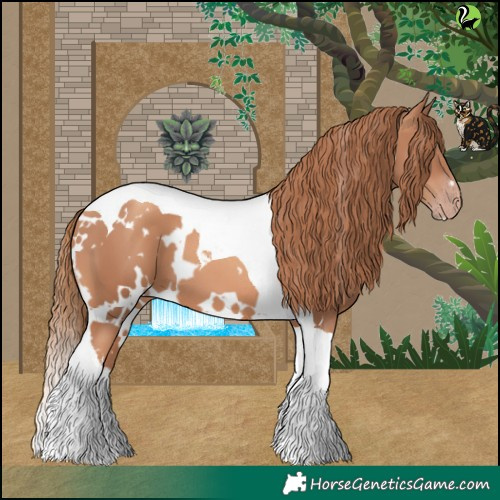 Horse Color:White Spotted Gold Champagne Tobiano 