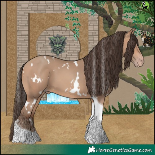 Horse Color:White Spotted Amber Champagne Tobiano 