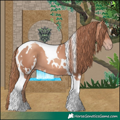 Horse Color:White Spotted Gold Champagne Tobiano 