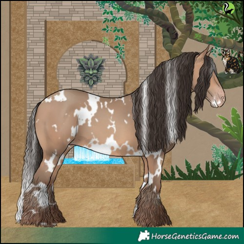 Horse Color:White Spotted Amber Champagne 