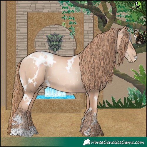 Horse Color:White Spotted Gold Champagne Pearl 