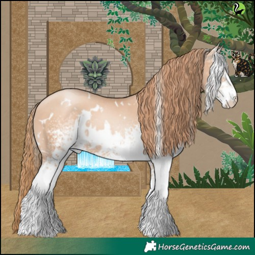 Horse Color:White Spotted Gold Champagne Pearl 
