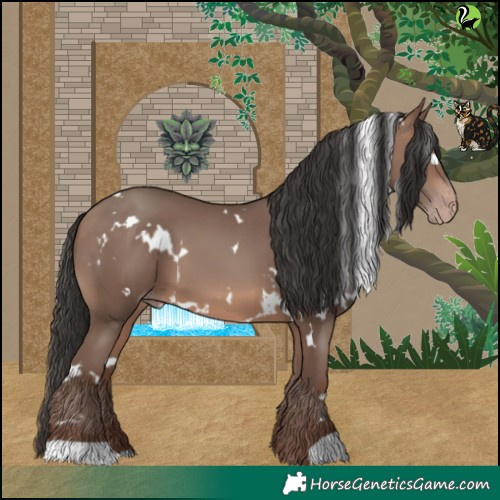 Horse Color:White Spotted Sable Champagne 