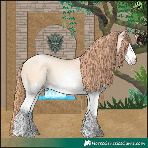 Horse Color:White Spotted Sable Cream Champagne Pearl 