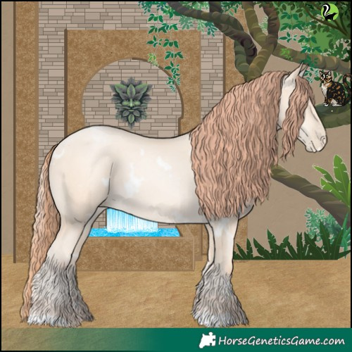 Horse Color:White Spotted Sable Cream Champagne Pearl 