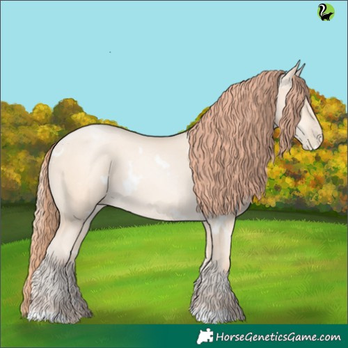 Horse Color:White Spotted Sable Cream Champagne Pearl 