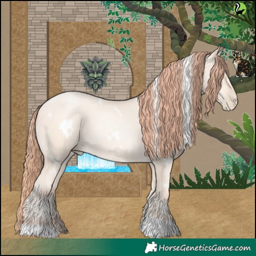 Horse Color:White Spotted Sable Cream Champagne Pearl 