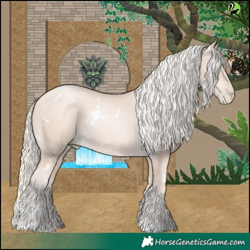 Horse Color:White Spotted Gold Cream Champagne Pearl 