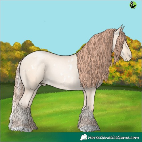 Horse Color:White Spotted Sable Cream Champagne Pearl 