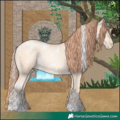 Horse Color:White Spotted Sable Cream Champagne Pearl 
