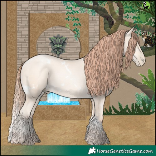 Horse Color:White Spotted Sable Cream Champagne Pearl 
