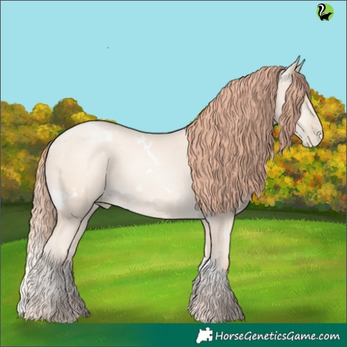 Horse Color:White Spotted Sable Cream Champagne Pearl 