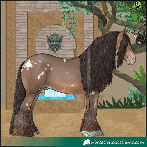 Horse Color:White Spotted Sable Champagne 