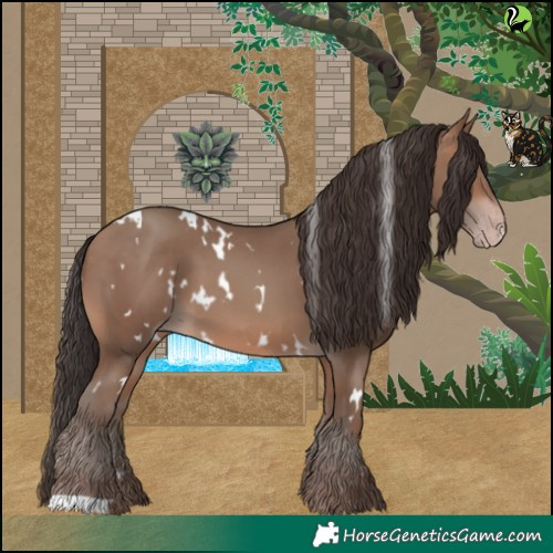 Horse Color:White Spotted Sable Champagne 