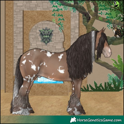 Horse Color:White Spotted Sable Champagne 