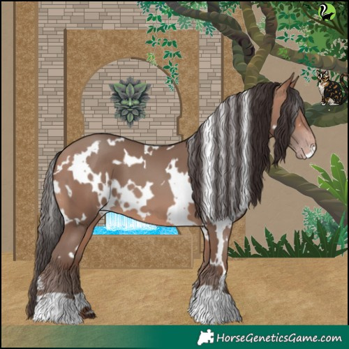 Horse Color:White Spotted Sable Champagne 