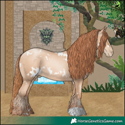Horse Color:White Spotted Sable Champagne Pearl 