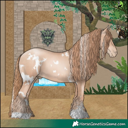 Horse Color:White Spotted Gold Champagne Pearl 