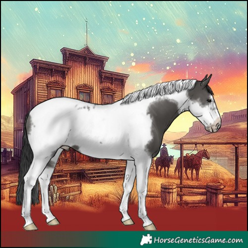 Horse Color:Black Tobiano Frame Appaloosa 