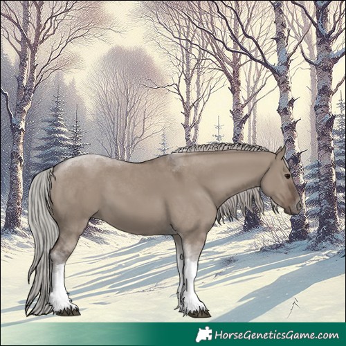 Horse Color:Silver Grullo Tobiano 