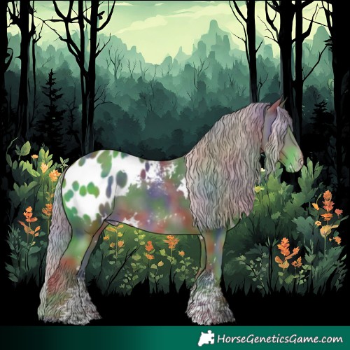 Horse Color:Nacre White Spotted Silver Black Sabino Appaloosa Rabicano 