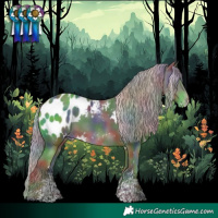 Horse Color:Nacre White Spotted Silver Black Sabino Near Leopard Rabicano