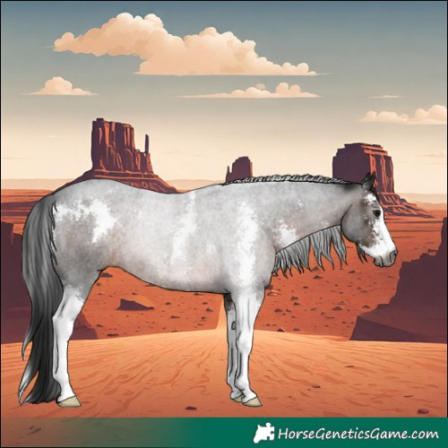 Horse Color:Gray Brown Sabino Rabicano 