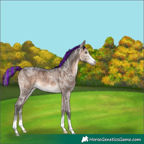 Horse Color:Painted Brown Ice Dun Mushroom Brindle 