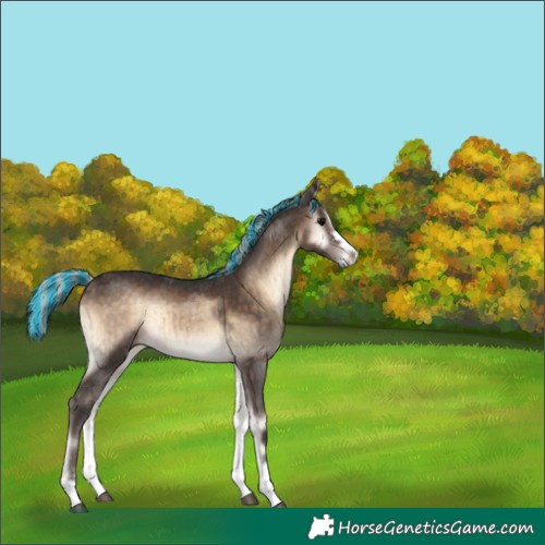 Horse Color:Painted Silver Brown Onyx Brindle 