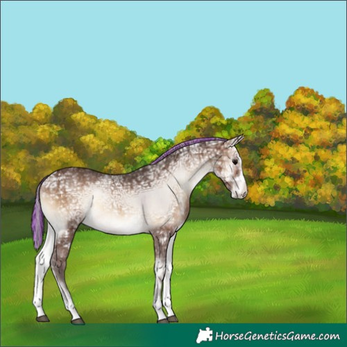 Horse Color:Painted Silver Brown Ice Onyx 