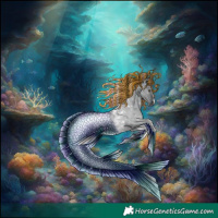 Horse Color:Powder White Painted Grullo Chinchilla Tobiano 