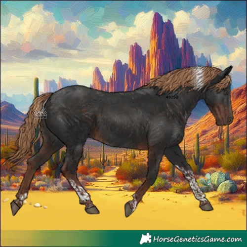 Horse Color:Liver Chestnut Tobiano 