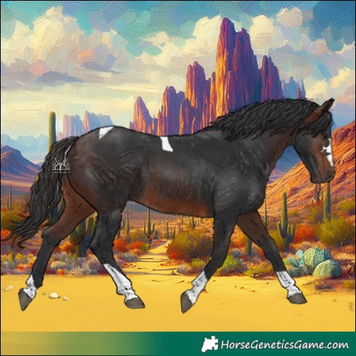 Horse Color:Brown Tobiano 