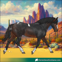 Horse Color:Brown Tobiano 