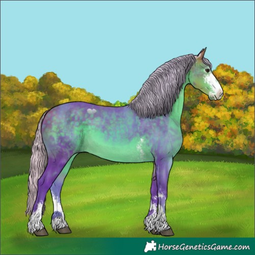 Horse Color:Watercolor Silver Buckskin Sabino 