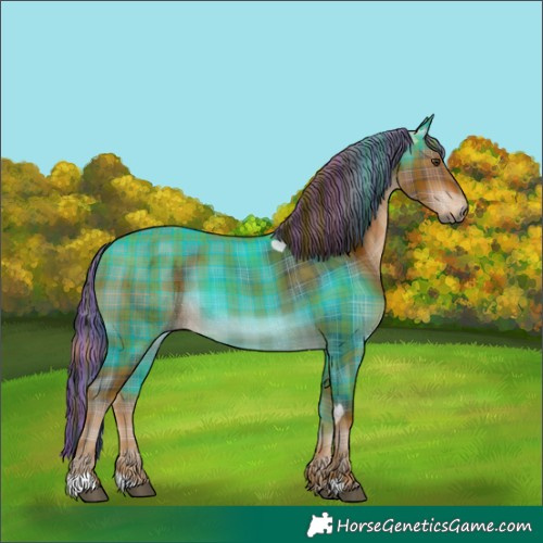 Horse Color:Painted Plaid  Liver Chestnut 