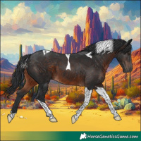 Horse Color:Brown Tobiano 