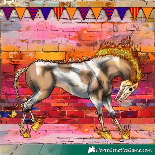 Horse Color:Amber Champagne Tobiano 