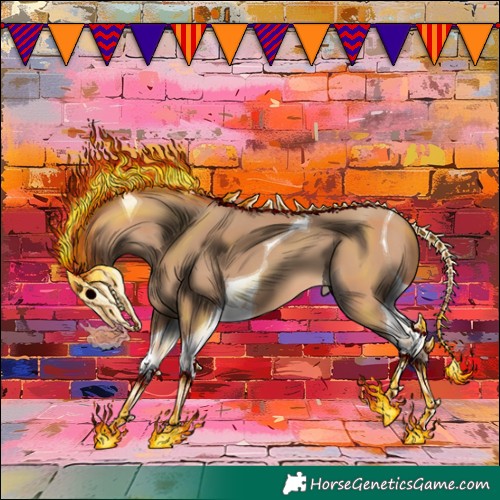 Horse Color:Amber Champagne Tobiano