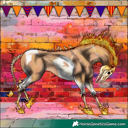 Horse Color:Gold Champagne Tobiano 