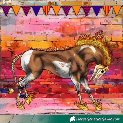 Horse Color:Bay Tobiano 