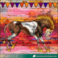 Horse Color:Bay Tobiano 