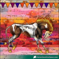 Horse Color:Bay Tobiano