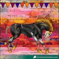 Horse Color:Black Tobiano 